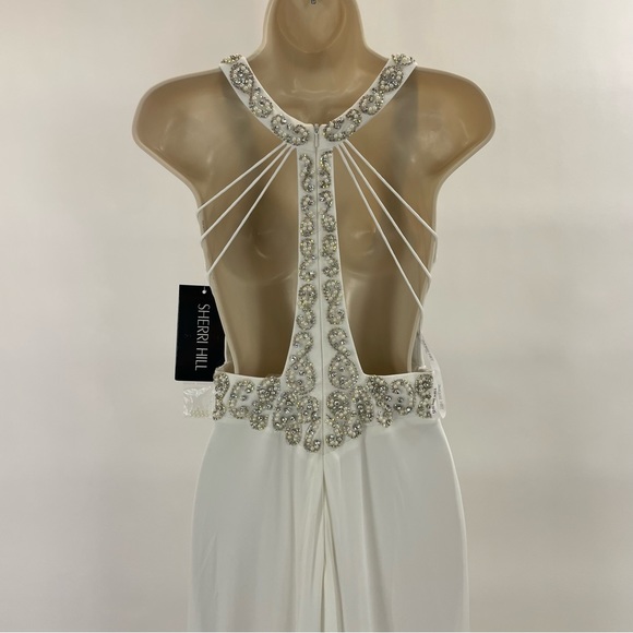 NWT Sherri Hill Beaded Gown - Picture 7 of 16